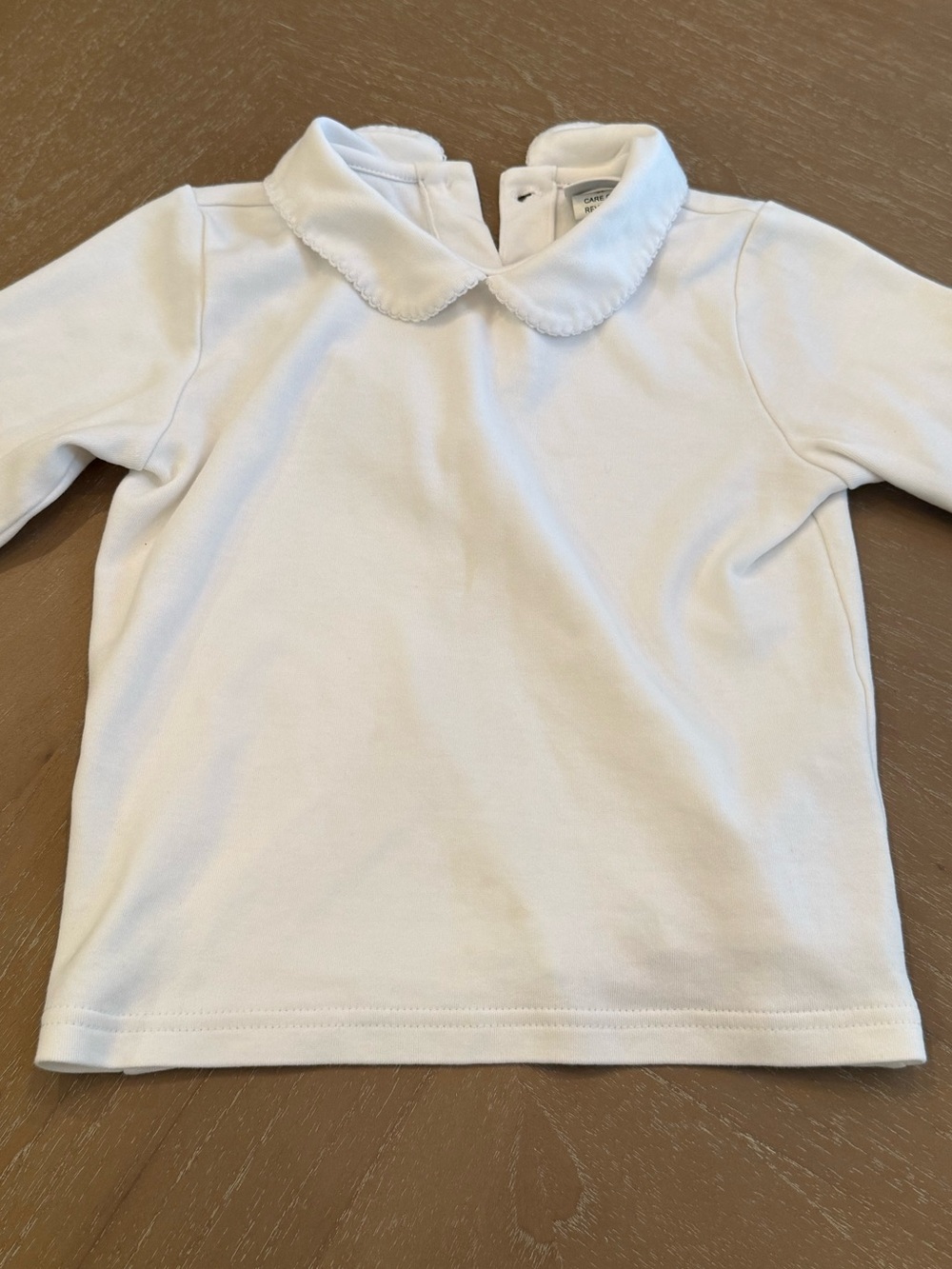 Florence Eiseman White Long-Sleeve Peter Pan Collar Top